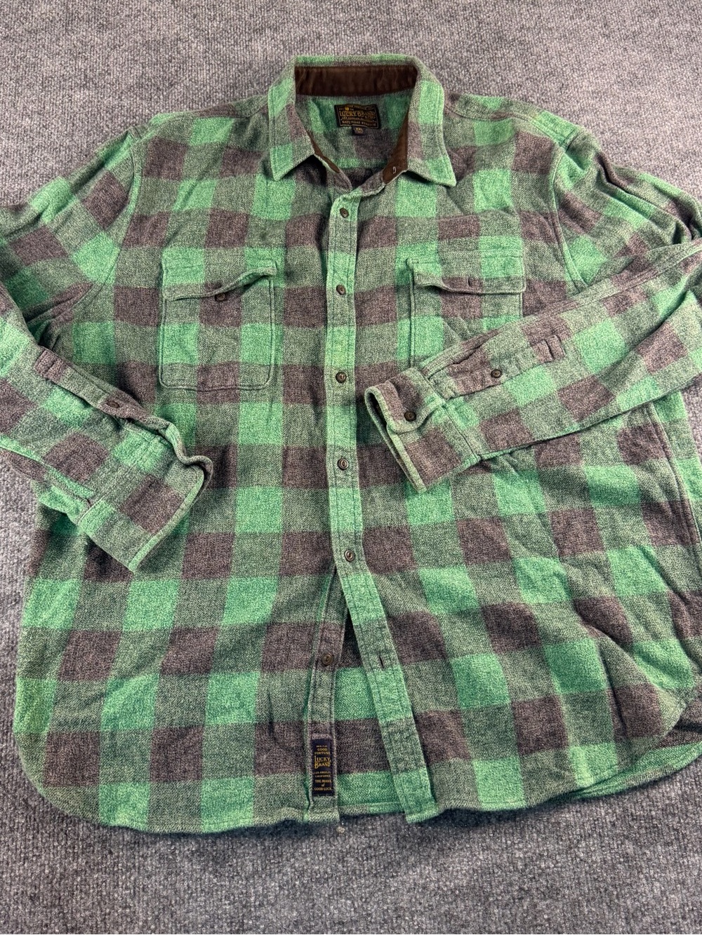 🌿 Lucky Brand Buffalo Plaid Flannel — XXL 🌿